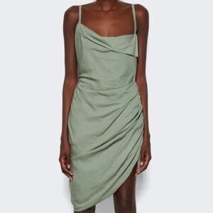 Green Jacquemus La Robe Saudade Minidress